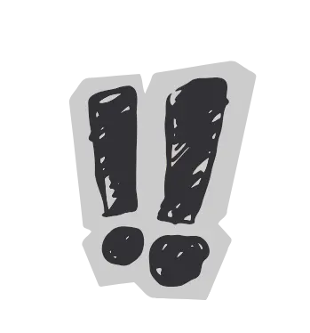 zwei Ausrufezeichen grau-schwarz