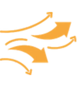 Icon orange Pfeile nach rechts