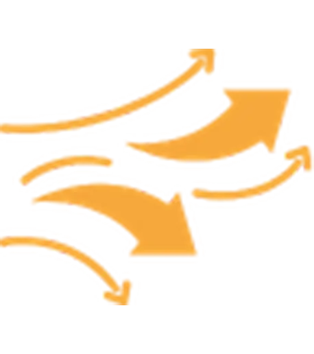 Icon orange Pfeile nach rechts